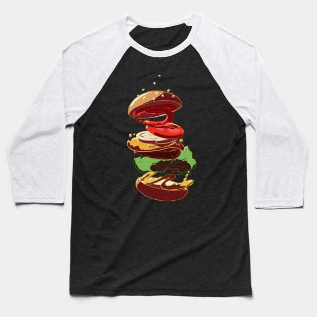 Burger time freeze Baseball T-Shirt by ruhefuchs